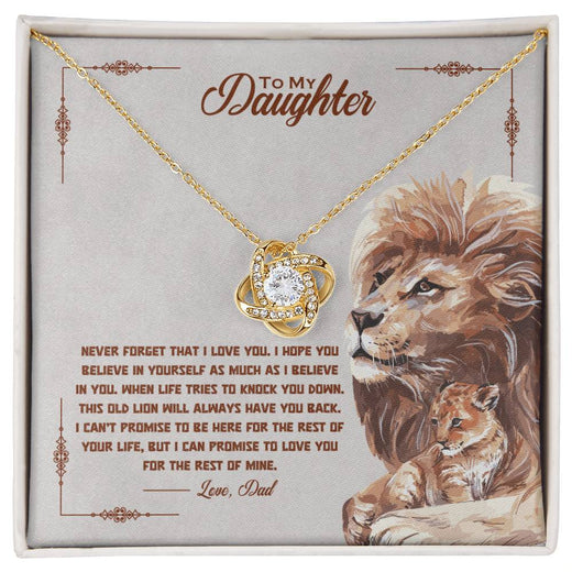 À ma magnifique fille, je te promets de t'aimer pour le reste de ma vie