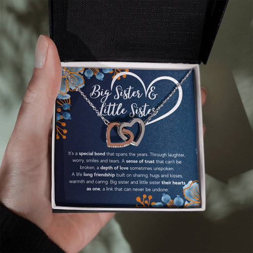 COFFRET CADEAU COLLIER DOUBLE CŒUR POUR MA SŒUR