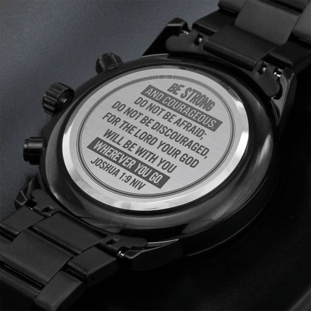 Montre pour homme, Sois fort et courageux, Josué 1:9