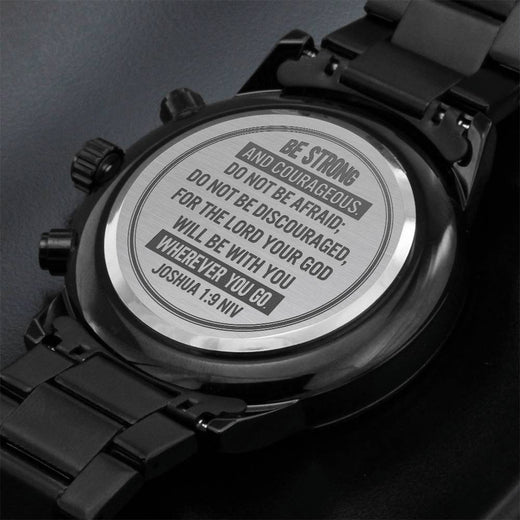 Montre pour homme, Sois fort et courageux, Josué 1:9