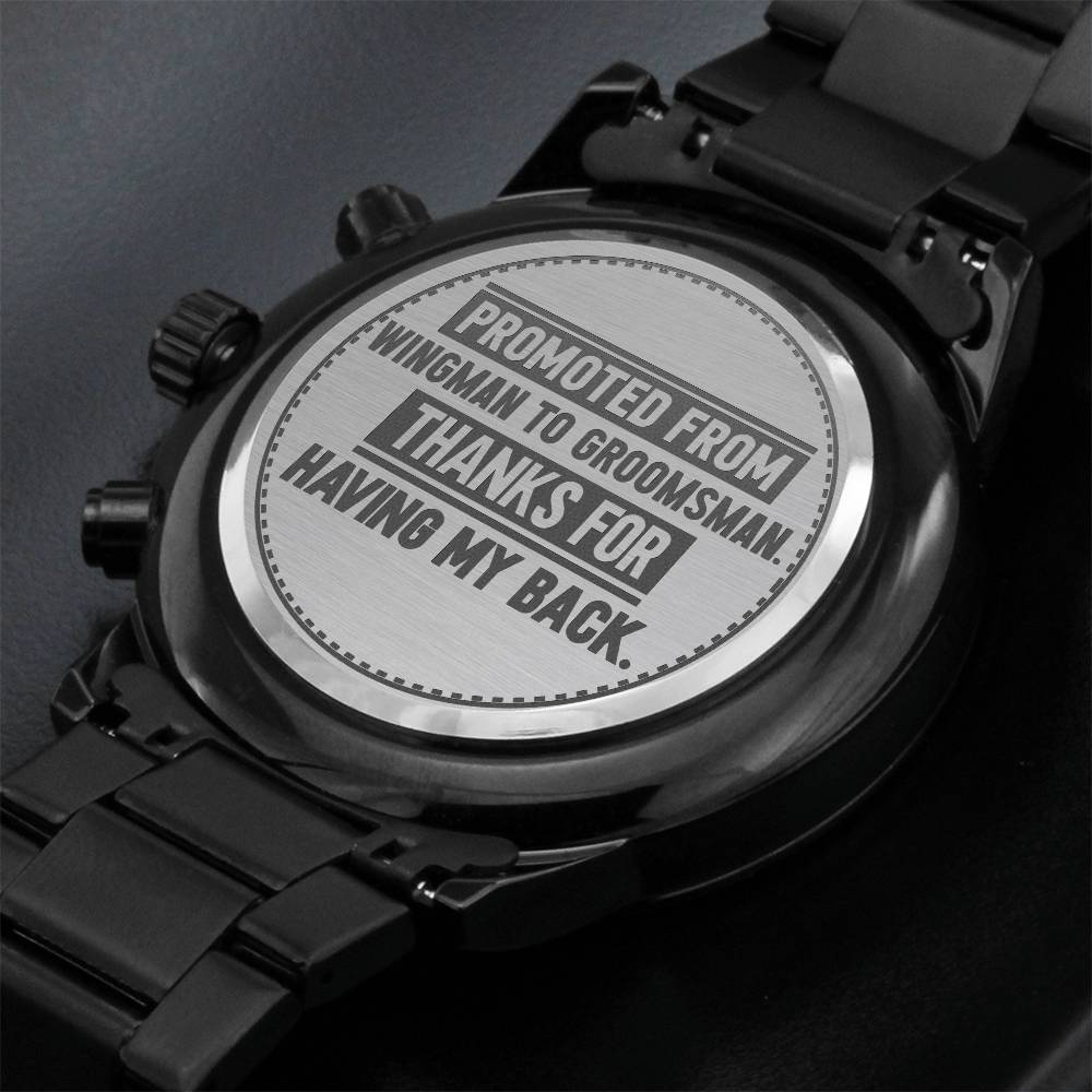 Garçon d'honneur, promu de "wingman" à garçon d'honneur, montre pour homme