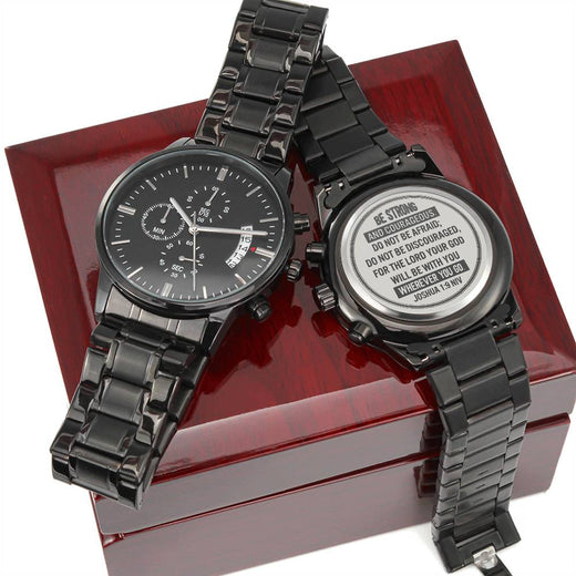 Montre pour homme, Sois fort et courageux, Josué 1:9