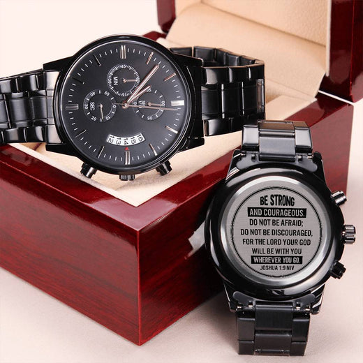 Montre pour homme, Sois fort et courageux, Josué 1:9