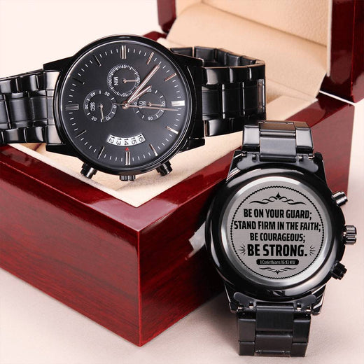 Montre pour hommes, veillez, 1 Corinthiens 16:13 NIV