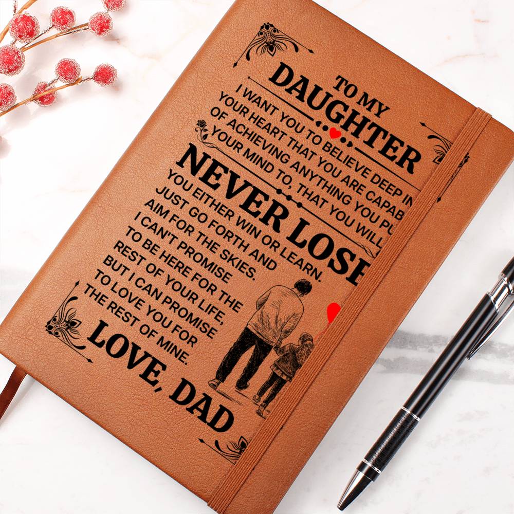 À MA FILLE CARNET EN CUIR PROMISE