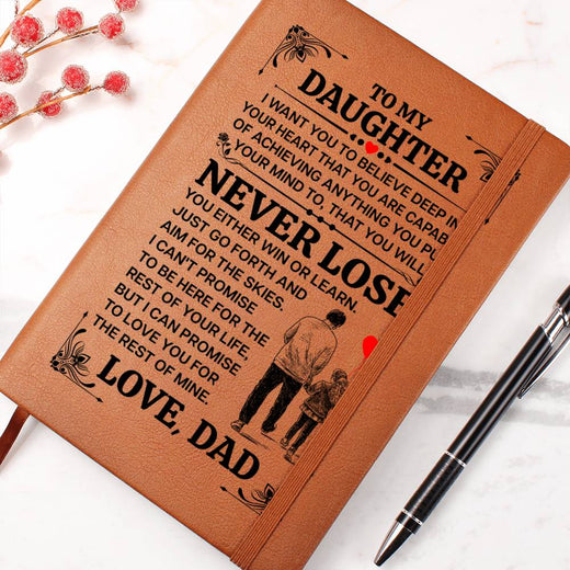 À MA FILLE CARNET EN CUIR PROMISE