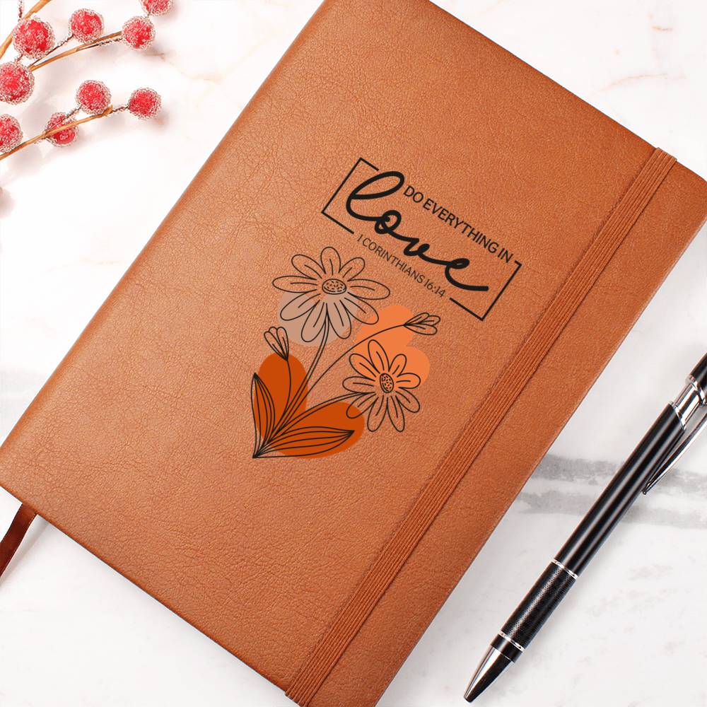 Carnet d'amour floral avec versets bibliques