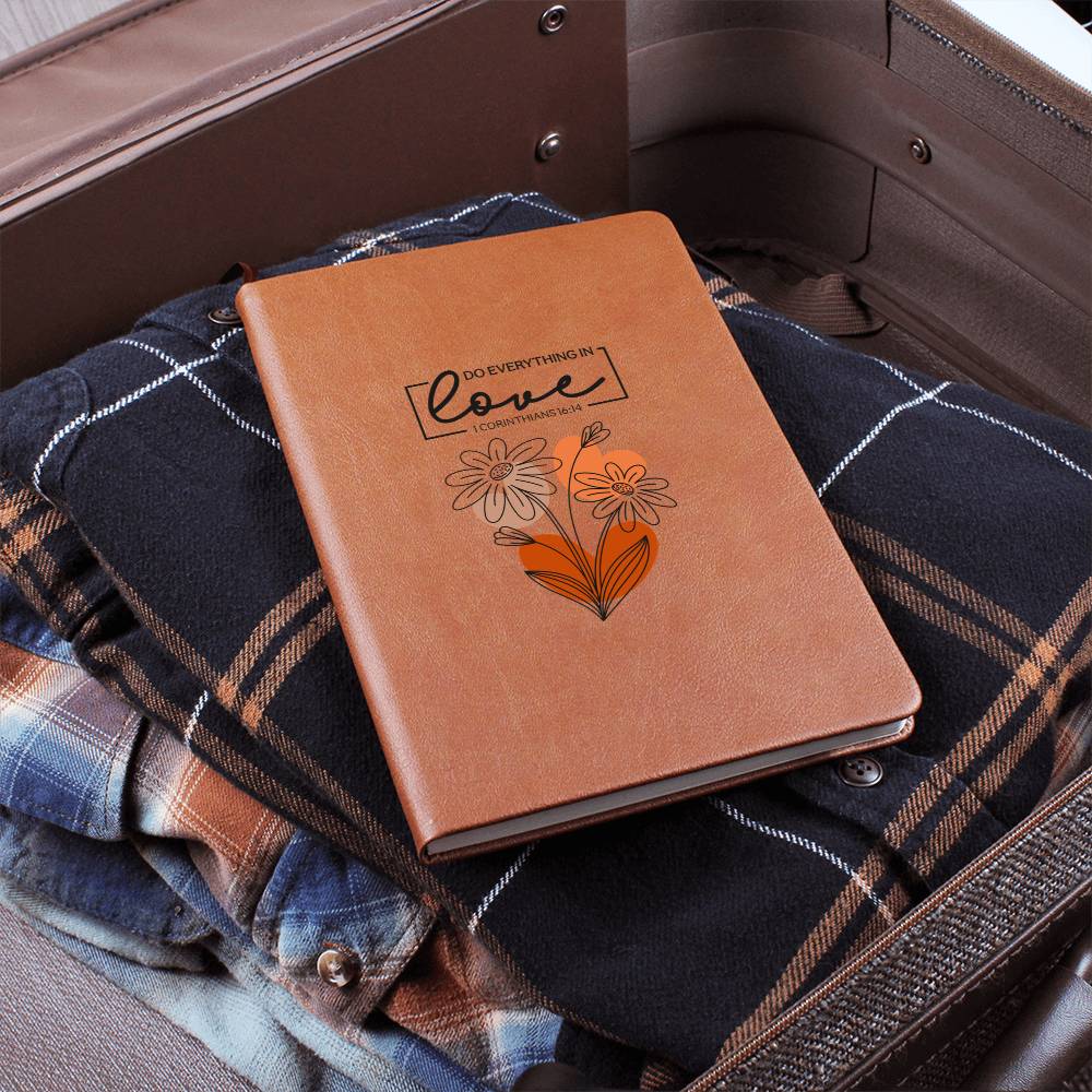 Carnet d'amour floral avec versets bibliques