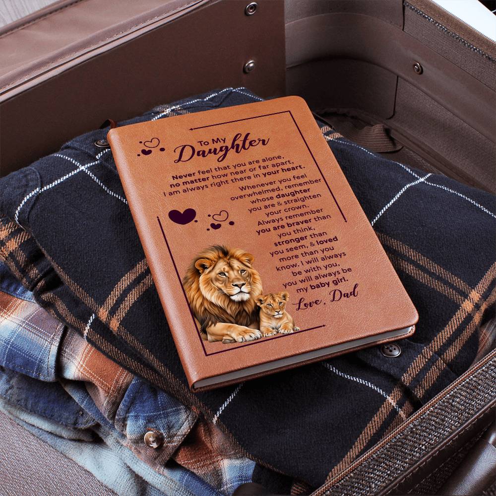 À Ma Fille Journal en Cuir Ta Couronne