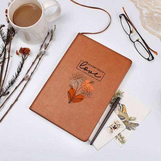 Carnet d'amour floral avec versets bibliques