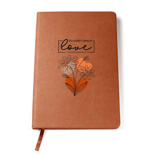 Carnet d'amour floral avec versets bibliques