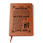 À MA FILLE CARNET EN CUIR PROMISE