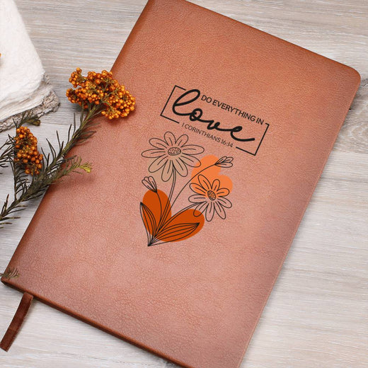 Carnet d'amour floral avec versets bibliques