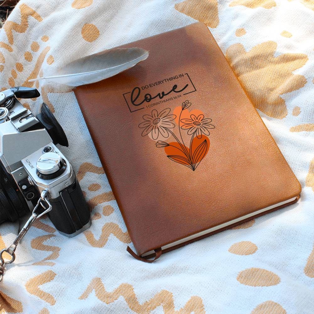 Carnet d'amour floral avec versets bibliques