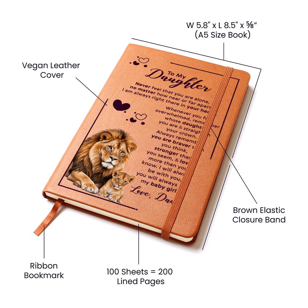 À Ma Fille Journal en Cuir Ta Couronne