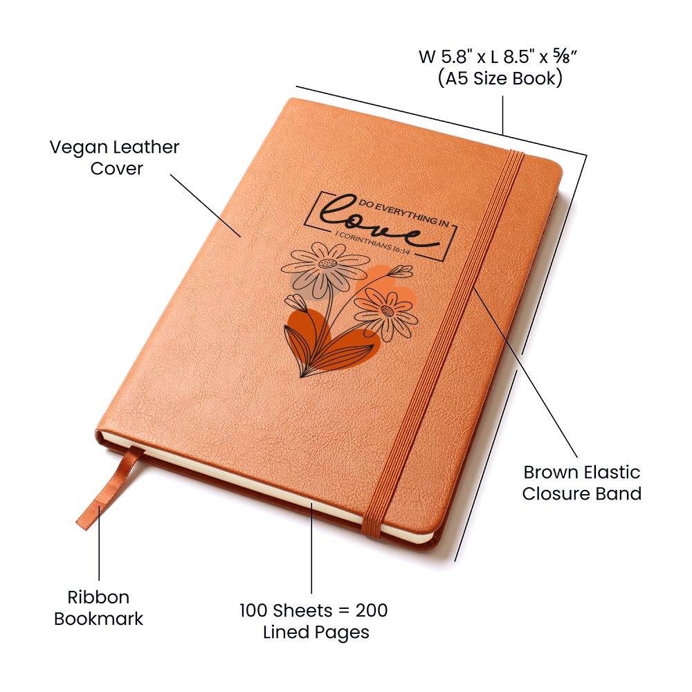 Carnet d'amour floral avec versets bibliques