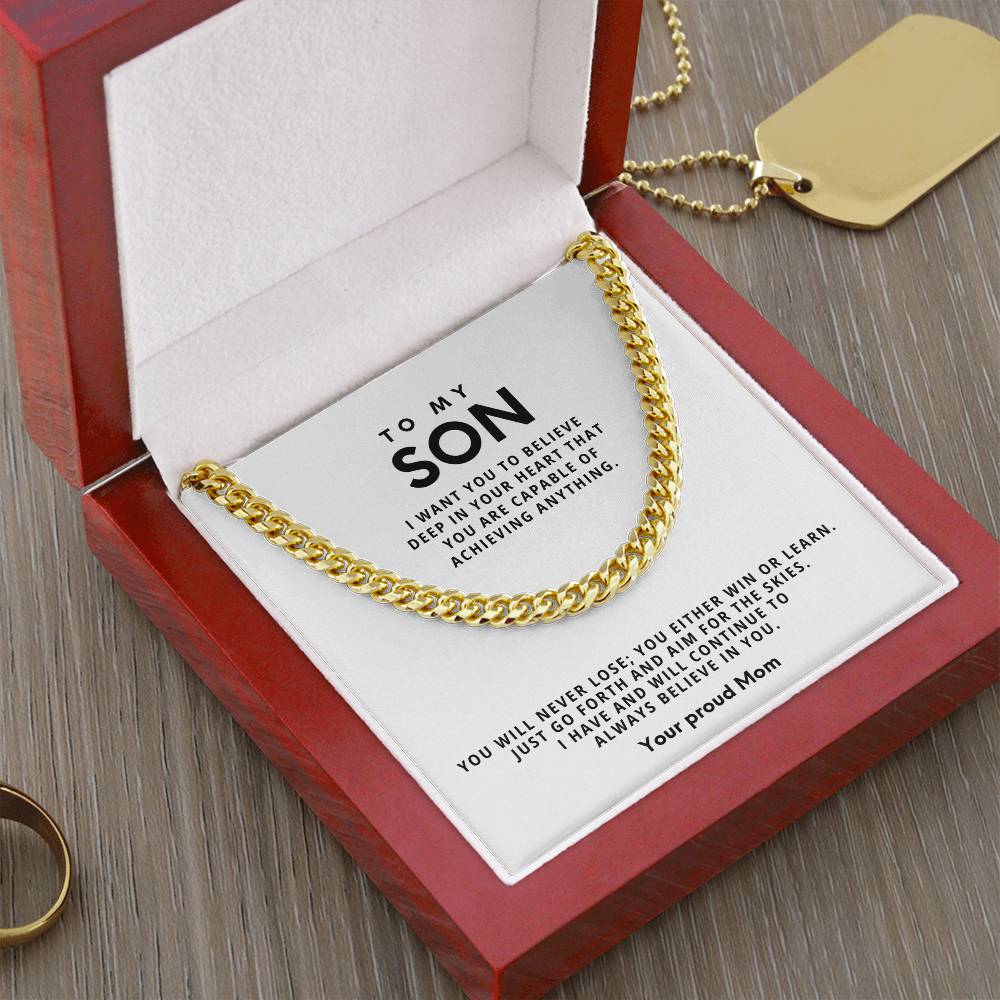À mon fils, tu ne perds jamais ; soit tu gagnes, soit tu apprends