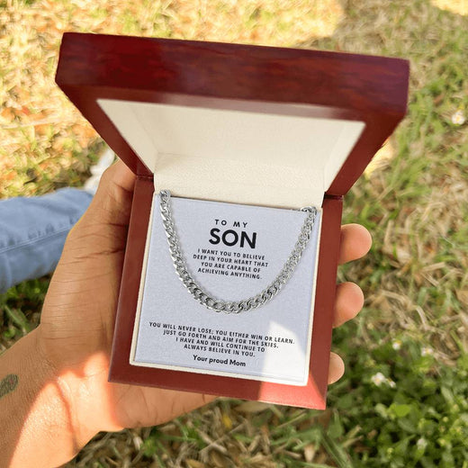 À mon fils, tu ne perds jamais ; soit tu gagnes, soit tu apprends