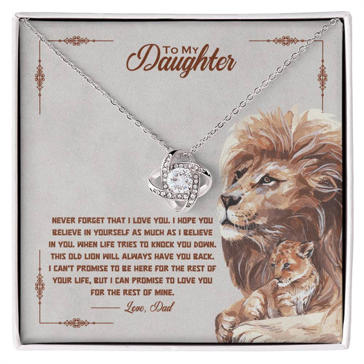 À ma magnifique fille, je te promets de t'aimer pour le reste de ma vie