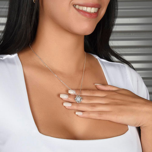 POUR MA SŒUR COLLIER NŒUD D'AMOUR SERRÉ COFFRET CADEAU