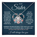 POUR MA SŒUR COLLIER NŒUD D'AMOUR SERRÉ COFFRET CADEAU
