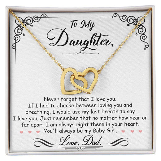 Ma petite fille - Collier cœur entrelacé