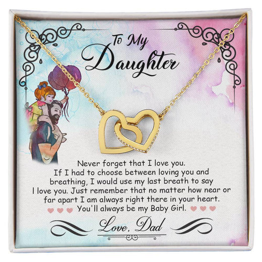 Ma petite fille - Collier Cœur Entrelacé
