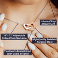 COFFRET CADEAU COLLIER DOUBLE CŒUR POUR MA SŒUR