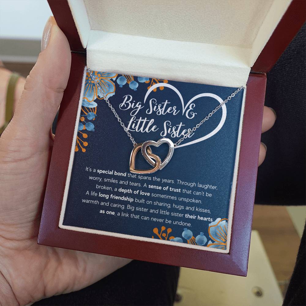 COFFRET CADEAU COLLIER DOUBLE CŒUR POUR MA SŒUR