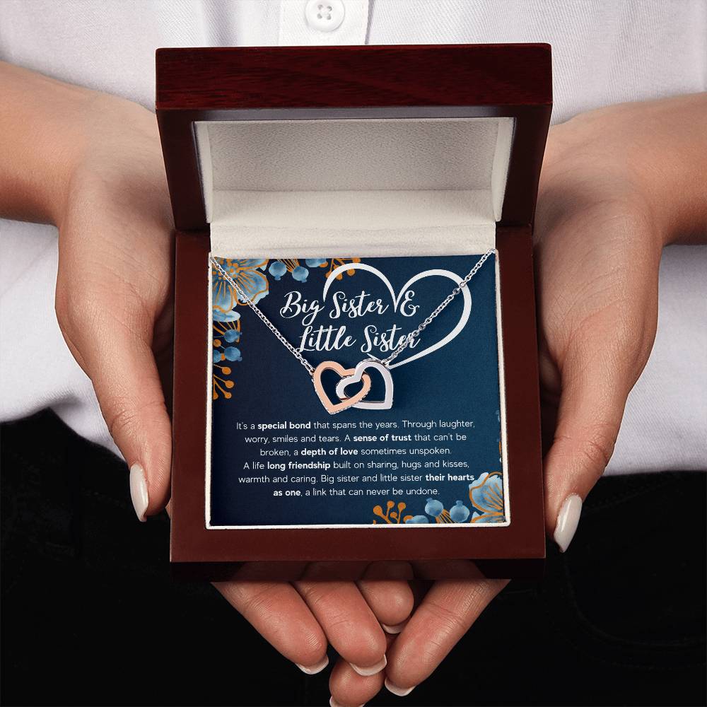 COFFRET CADEAU COLLIER DOUBLE CŒUR POUR MA SŒUR