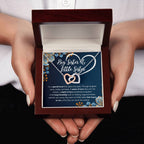 COFFRET CADEAU COLLIER DOUBLE CŒUR POUR MA SŒUR
