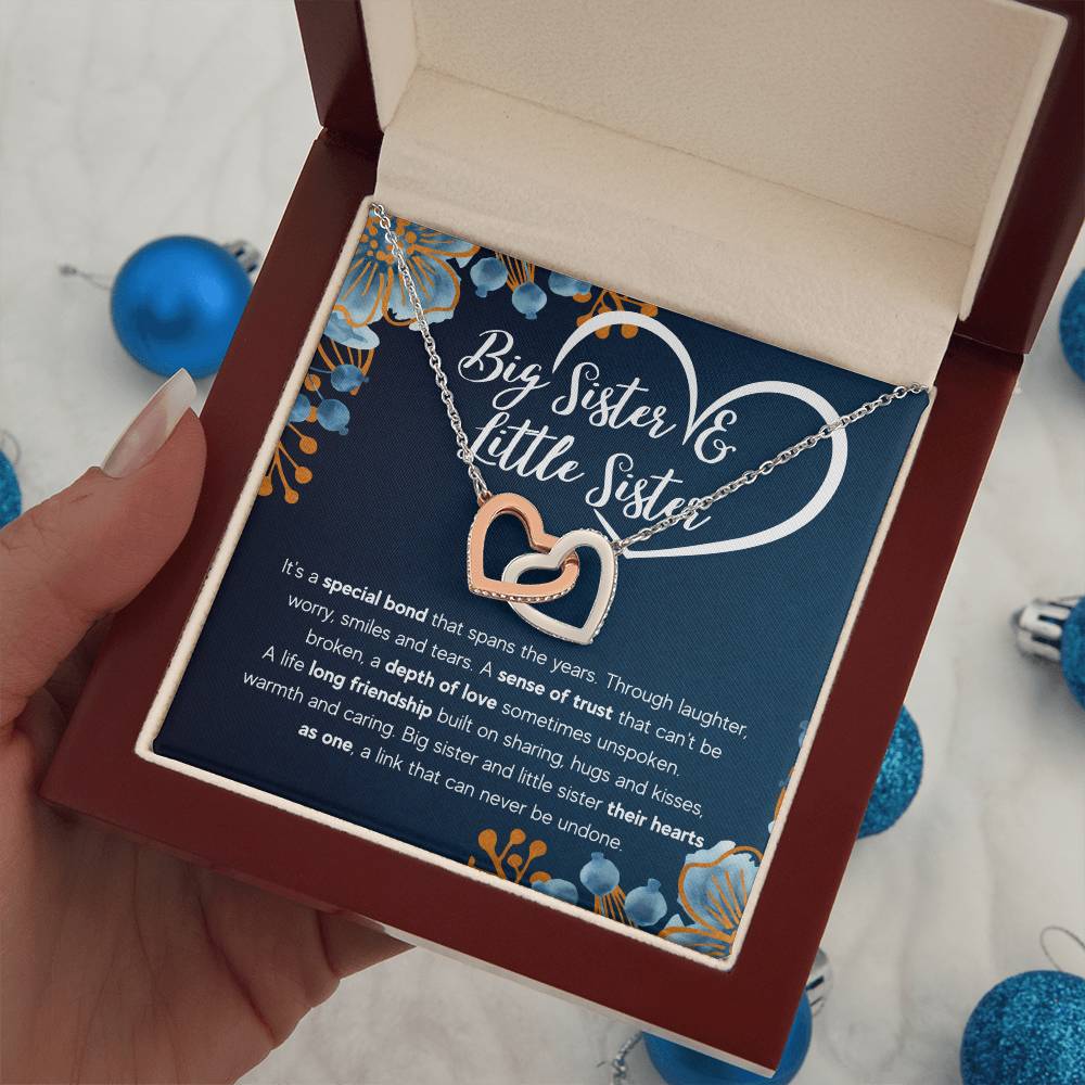 COFFRET CADEAU COLLIER DOUBLE CŒUR POUR MA SŒUR