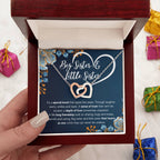COFFRET CADEAU COLLIER DOUBLE CŒUR POUR MA SŒUR