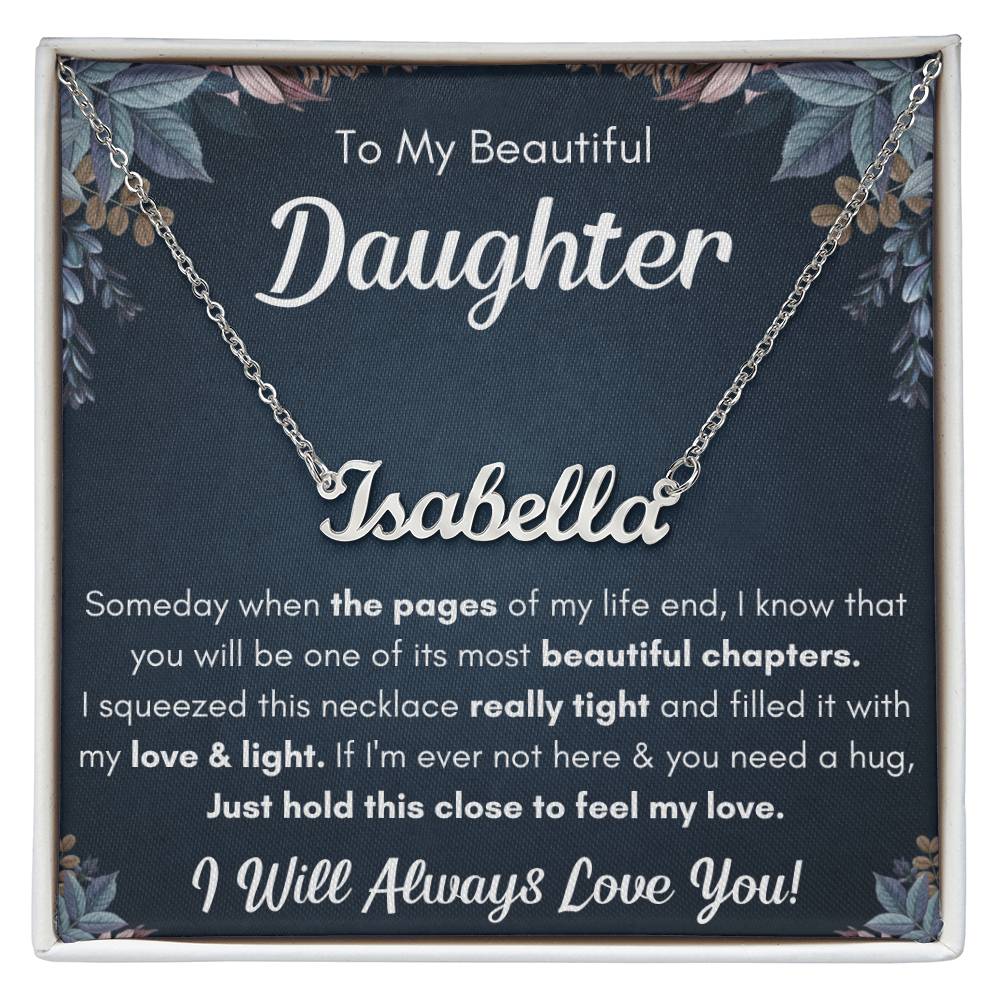 À MA FILLE COLLIER PRÉNOM SERRE CADEAU