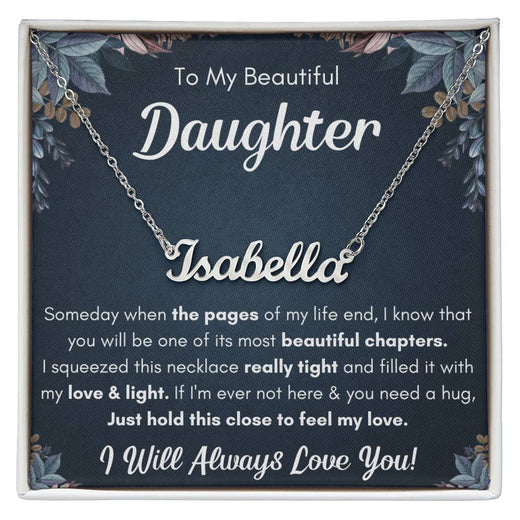 À MA FILLE COLLIER PRÉNOM SERRE CADEAU