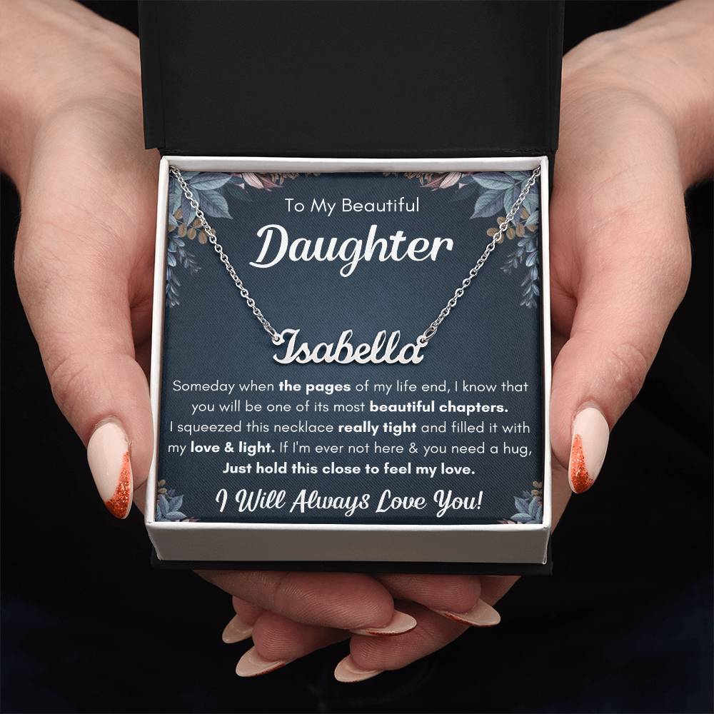 À MA FILLE COLLIER PRÉNOM SERRE CADEAU