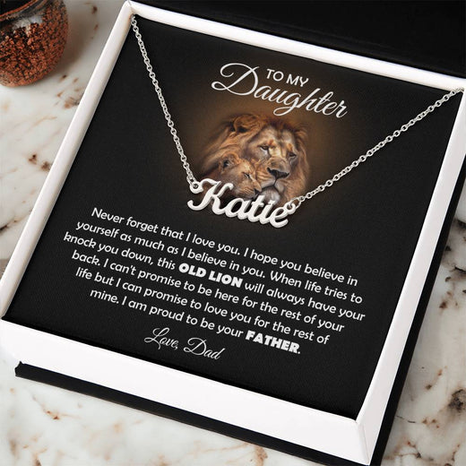 À MA FILLE COLLIER VIEUX LION EN CADEAU