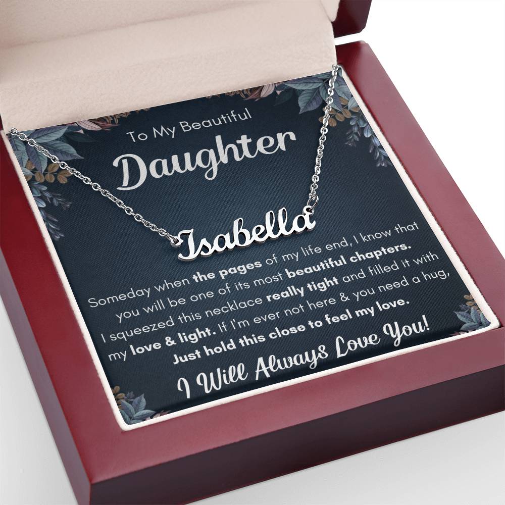 À MA FILLE COLLIER PRÉNOM SERRE CADEAU
