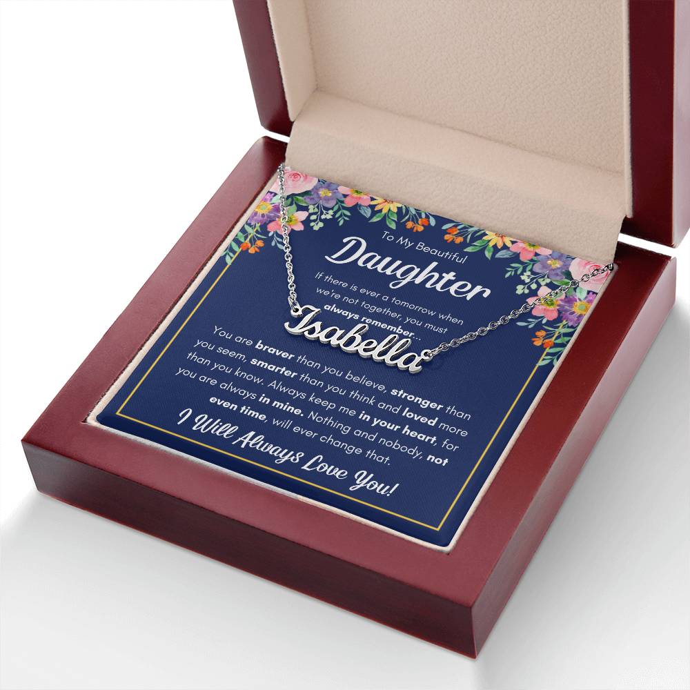 À MA FILLE COLLIER PRÉNOM COURAGEUSE COFFRET CADEAU