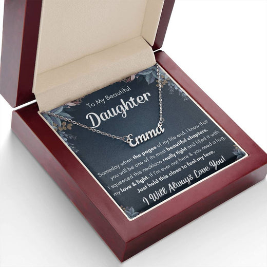 À MA FILLE COLLIER PRÉNOM SERRE CADEAU