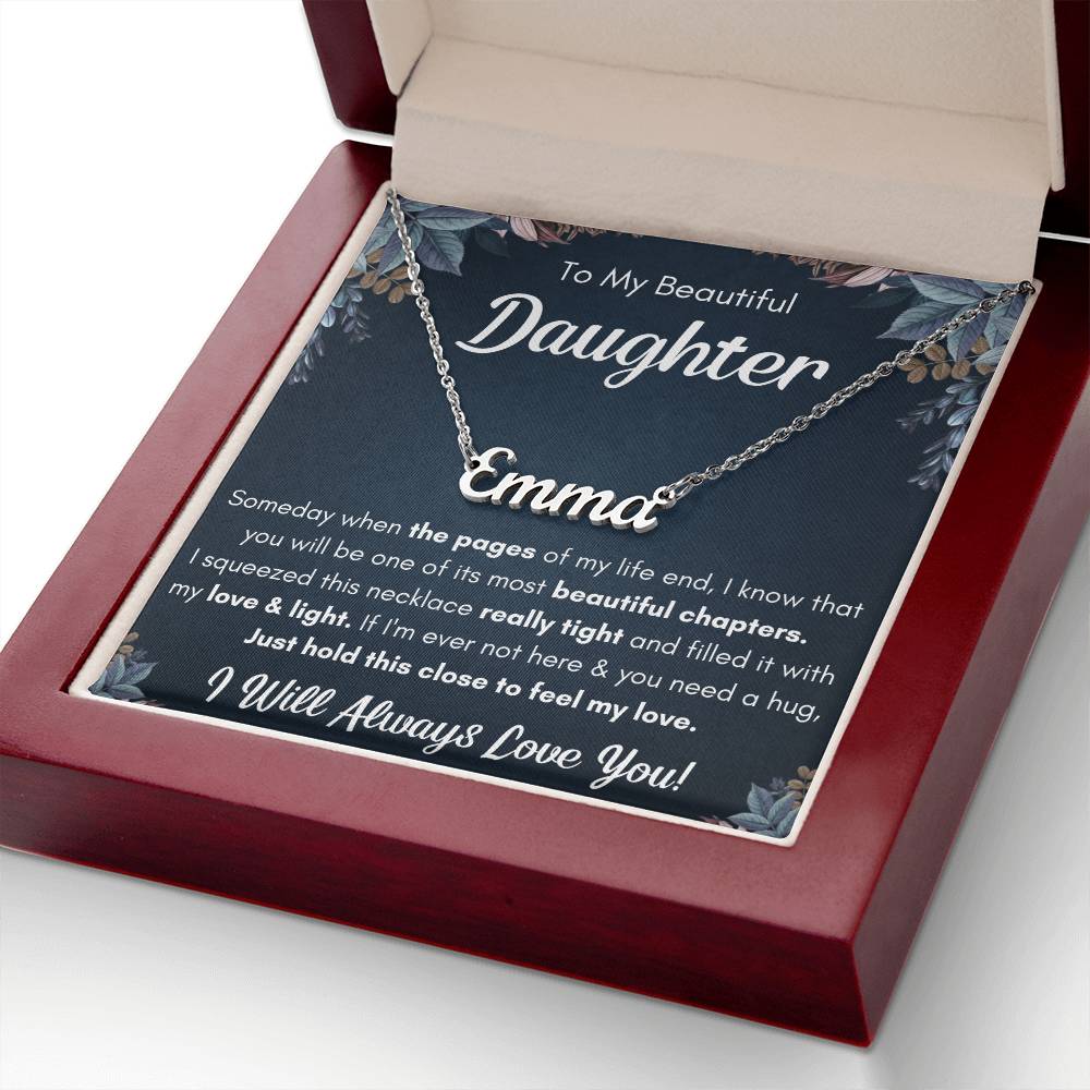 À MA FILLE COLLIER PRÉNOM SERRE CADEAU