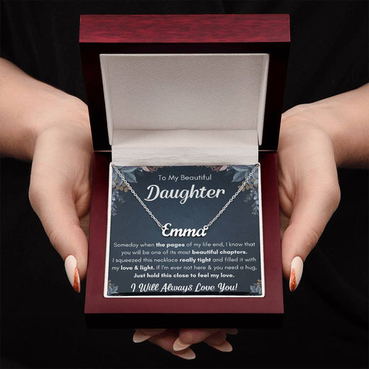 À MA FILLE COLLIER PRÉNOM SERRE CADEAU