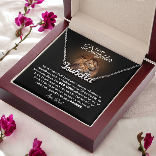 À MA FILLE COLLIER VIEUX LION EN CADEAU