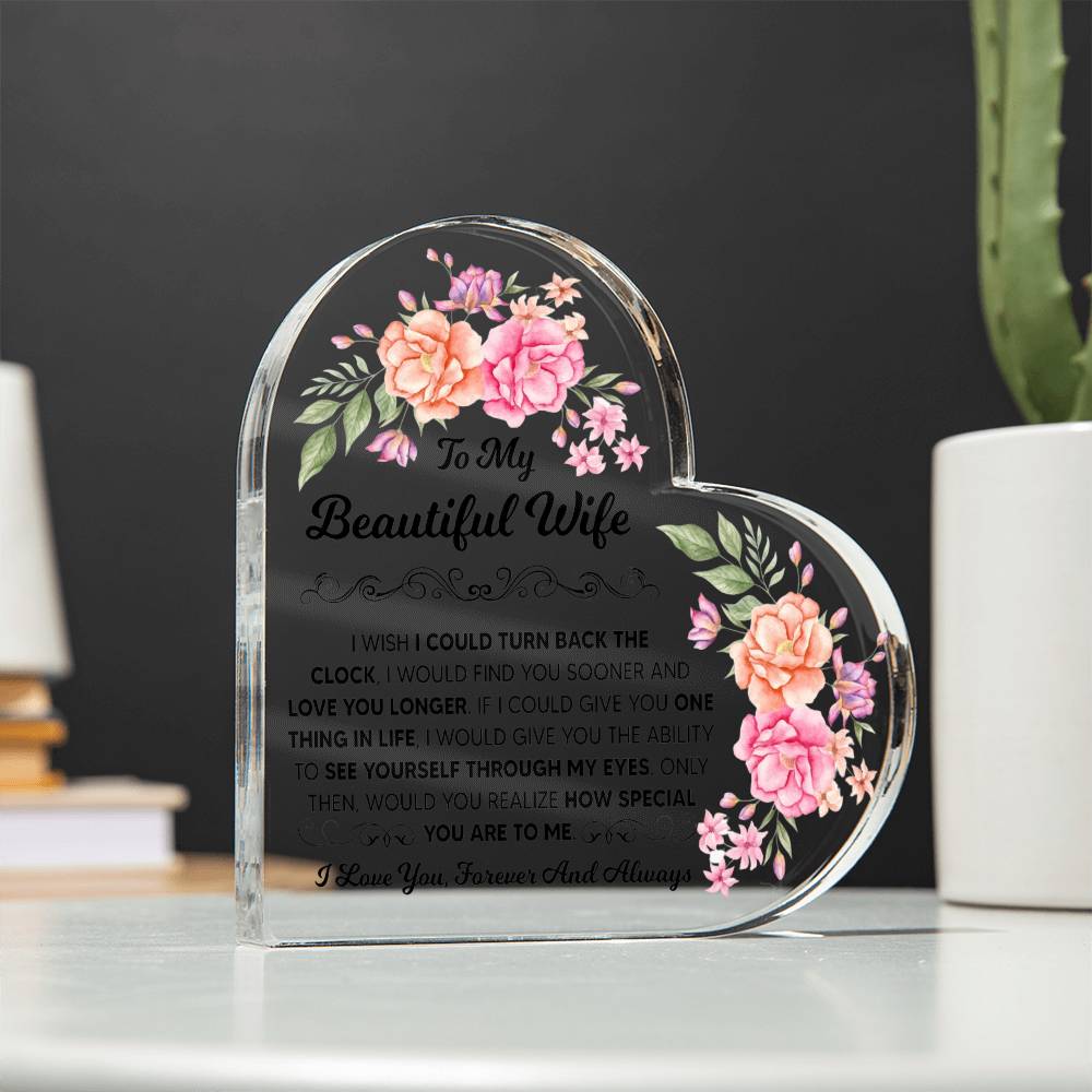 PLAQUE CŒUR EN ACRYLIQUE POUR MA MAGNIFIQUE ÉPOUSE