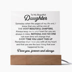 TO MY DAUGHTER CHAPITRES PLAQUE CARRÉE