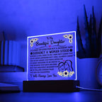 PLAQUE CARRÉE EN ACRYLIQUE À MA FILLE