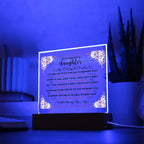 À MA BELLE FILLE PLAQUE CARRÉE EN ACRYLIQUE