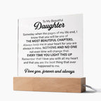 TO MY DAUGHTER CHAPITRES PLAQUE CARRÉE