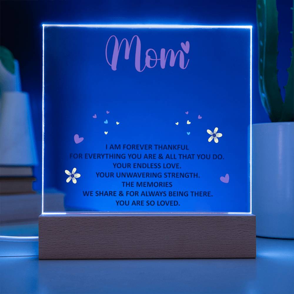 Lot acrylique souvenir - maman - Je te serai éternellement reconnaissant