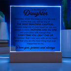 TO MY DAUGHTER CHAPITRES PLAQUE CARRÉE